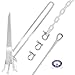 Greenfield Complete Boat Anchor Kit (Up to 16' and 24' Sizes) Comes with Fluke Anchor, Anchor Chain, Anchor Rope, Shackles. White Coated Fluke Kit. Boat Accessories Marine