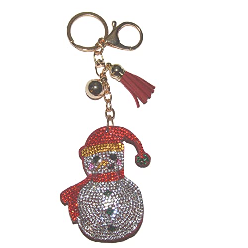 Popfizzy Christmas Keychain For Women Holiday Keyfob Backpack Keyring Xmas Purse Charms Snowman Keychains For Girls #TOP23