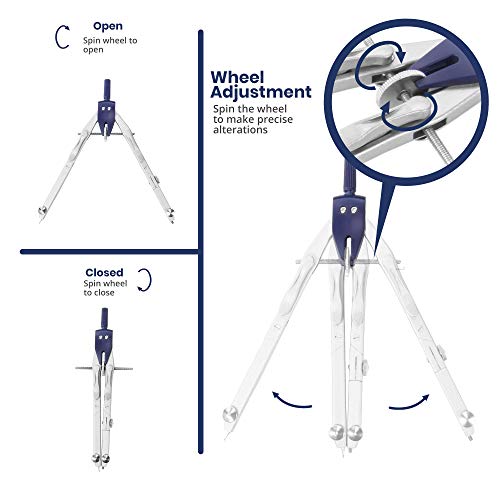 Pacific Arc Quick Speed Bow Compass With Extension Bar, Universal Adaptor, 6 Inch Break Leg, And Replacement Lead #TOP3