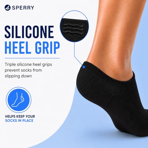 Image of Sperry Women's 6-Pack No Show Socks | Invisible Low Cut Liner, Moisture-Wicking, Non-Slip, Lightweight, Ideal for Sneakers