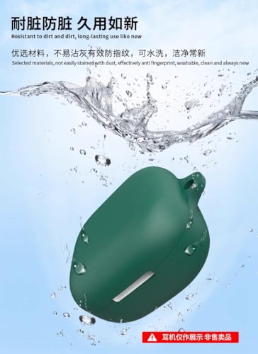 Fekra Compatible with Anker Soundcore R60i NC/Soundcore P31i Cover, Soft Silicone Shockproof Protective Case Wireless Earbuds with Carabiner, Front LED Visible R60i NC (Black)