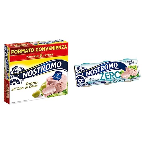Nostromo - Tonno all'olio di oliva, 9 lattine da 70gr. Formato multipack & Tonno al naturale