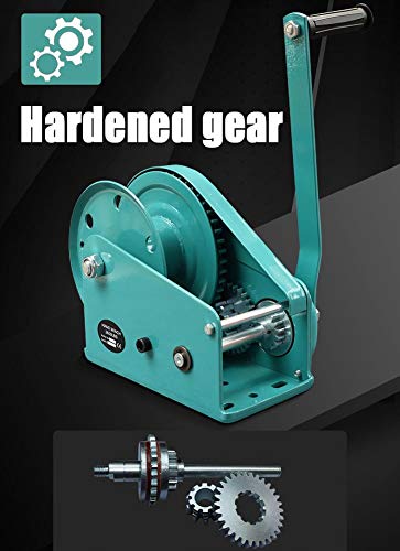 Winche manual con cable y gancho, 1200lbs, 20 m miniatura 7