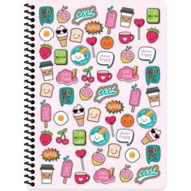 Keskin Color 16,5x22,5 80 Yaprak Çizgili Spiral S.Kapak Funky Defter Atatürk