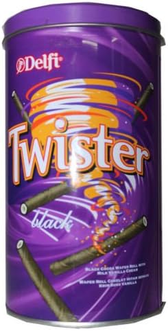 Delfi Twister Chocolate Wafer Roll with Vanilla Cream, Clear, 320 g
