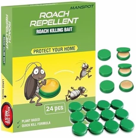 Natural Cockroach Killer for Kitchens, Bathrooms, and Cabinets, cockroach killer gel, roach repellent for cockroach, for Indoor Cockroach Control, Insect Control (24)