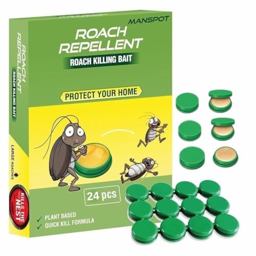 Natural Cockroach Killer for Kitchens, Bathrooms, and Cabinets, cockroach killer gel, roach repellent for cockroach, for Indoor Cockroach Control, Insect Control (24)