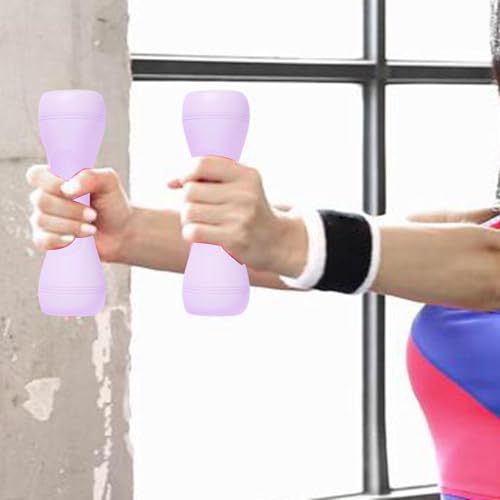 Image of MYADDICTION Adjustable Dumbbells Pair for Home Strength Training Non Slip for Women Kids Violet