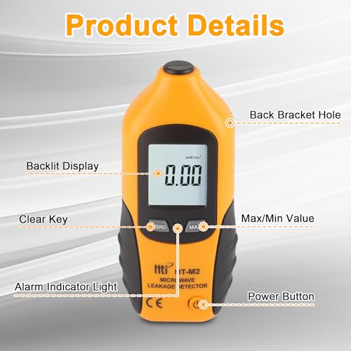 Probador de microondas digital con pantalla LCD y alarma miniatura 3