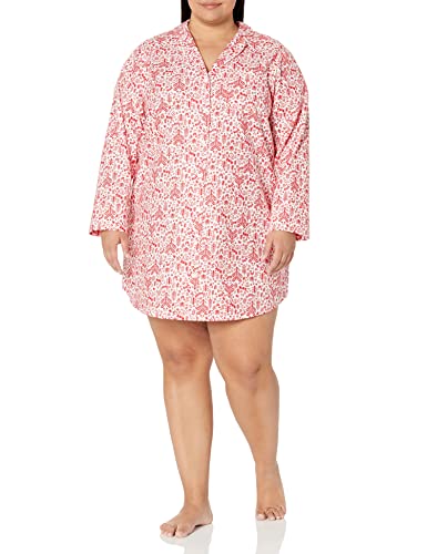 Image of Amazon Essentials Women's Woven Flannel Notch Collar Nightgown (Available in Plus Size)