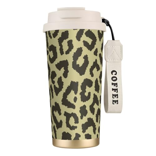 タンブラー ヒョウ柄 レオパード柄 マグボトル コーヒーカップ 水筒 保温 保冷 ウォーターボトル 蓋付き ストロー付き 直飲み おしゃれ プレゼント