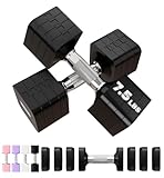 Upspeed 15LBS Adjustable Dumbbell Set, 4 in 1 Free Weights Dumbbells Set for Women Men Hand Weights Sets Adjust Dumbbell Weight Sets for Home Gym Exercise Workout Strength Training Equipments, Black