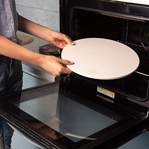 Panda Land Extra Large 15" Pizza Stone| Circular Cordierite Pizza Stone For Oven Baking & Bbq Grilling | Durable And Safe Ceramic Baking Stone For Grill | Thermal Shock Resistant Cooking Stone 15 Inch #TOP4