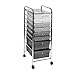Seville Classics 8-Drawer Multipurpose Mobile Rolling Utility Storage Bin Organizer Cart, Gradient Gray