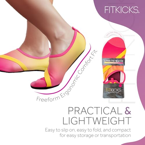 FITKICKS Original Women's Foldable Water Shoes - Sunset, Small by FITKICKS - Used condition - Image 5