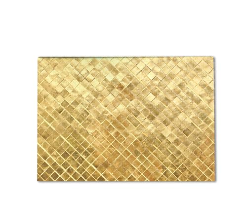 Image of Carbon Fiber Gaming Skin Compatible with HP Envy x360 16 inch (2023) - Gold Tiles - Premium 3M Vinyl Protective Wrap Decal Cover - Easy to Apply | Crafted in The USA by MightySkins