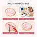 MelodySusie 2PCS Round Shape Resin Nail Art Palette Set with Stainless Steel Mixing Stick, Professional Color Mixing Board for Gel Polish, Acrylics, Pigment Blending, Salon and DIY Makeup Tool
