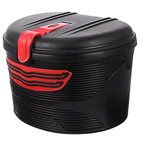 Panier de rangement VTT en rotin rouge avec support téléphone pour vos balades