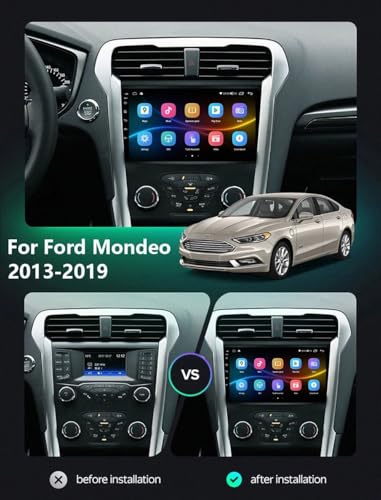 Pantalla de coche Ford Mondeo con Android Auto, Bluetooth y navegador GPS 4 Nuclear 2