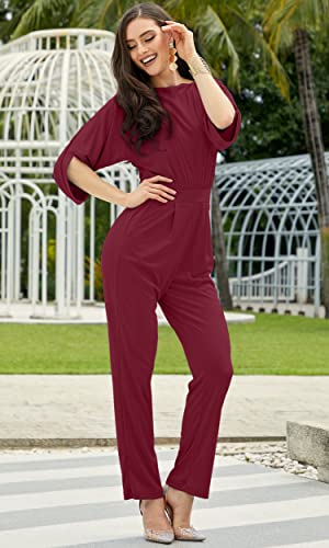 Image of KOH KOH Womens Short Sleeve Semi Formal Cocktail One Piece Jumpsuit Romper