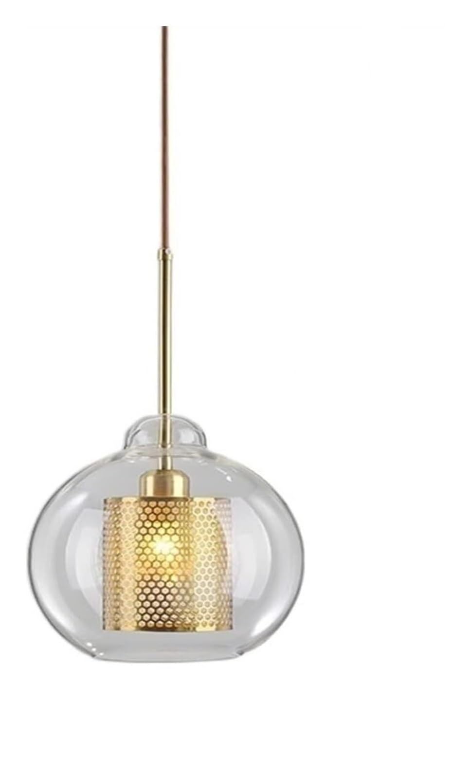 HYJAUSXB Indoor Led Ceiling Pendant, Pendant Lighting Crystal Chandelier - Modern Dining Room Glass Ball Lampshade,Foyer