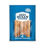 Best Bully Sticks 6 Inch Natural Collagen Sticks for Dogs - 5 Count (Pack of 1) - Long-Lasting, Rawhide Free, Beef Treat