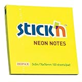 Notes samoprzylepny 76x76mm zólty neonowy 100 kartek: 21133