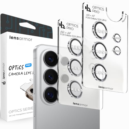 Image of Lensarmor Compatible with S26 Ultra Silver Shadow Camera Lens Protector (2 Pack) - Premium 9H Tempered Glass, Military-Grade Protection, Ultra-Clear Transparency & Case-Friendly Design