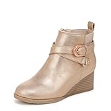 Blowfish Malibu Youth Girls Posh Kids Wedge Ankle Bootie Rose Gold 2 M