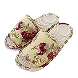 [サラダボール] 健康スリッパ ローズジャガード (ベージュ)