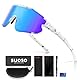 suoso Fahrradbrille-Herren-Damen-Sportbrille-Schnelle Brille-Rave Brille-Polarisierte-Sonnenbrille-Rennrad-UV400 Schutz-Sunglasses-Men-Women-Ski-Mtb Brille-für Fahrrad-Skifahren,1
