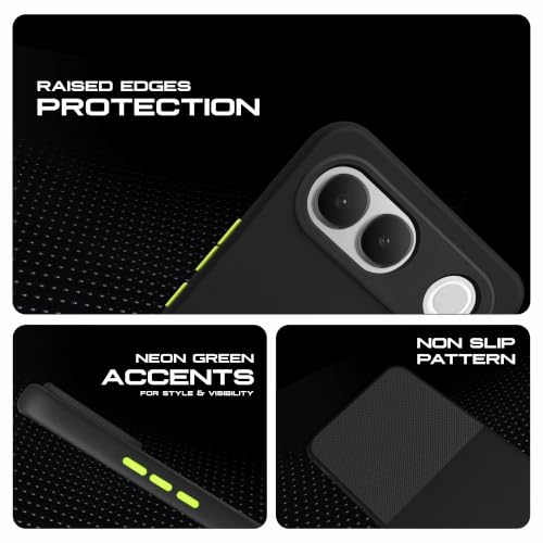 Image of AIBEX Premium Back Cover Case Compatible for Vivo S2 5G | Scratch & Drop Tested Shockproof Matte Texture Case with Soft Microfibre Lining | Slim Fit Cover Anti-Scratch - Black