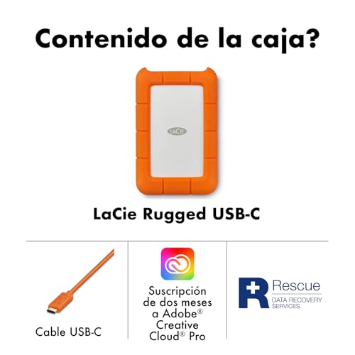 Disco duro externo LaCie Rugged USB-C evita pérdidas de datos por golpes 3