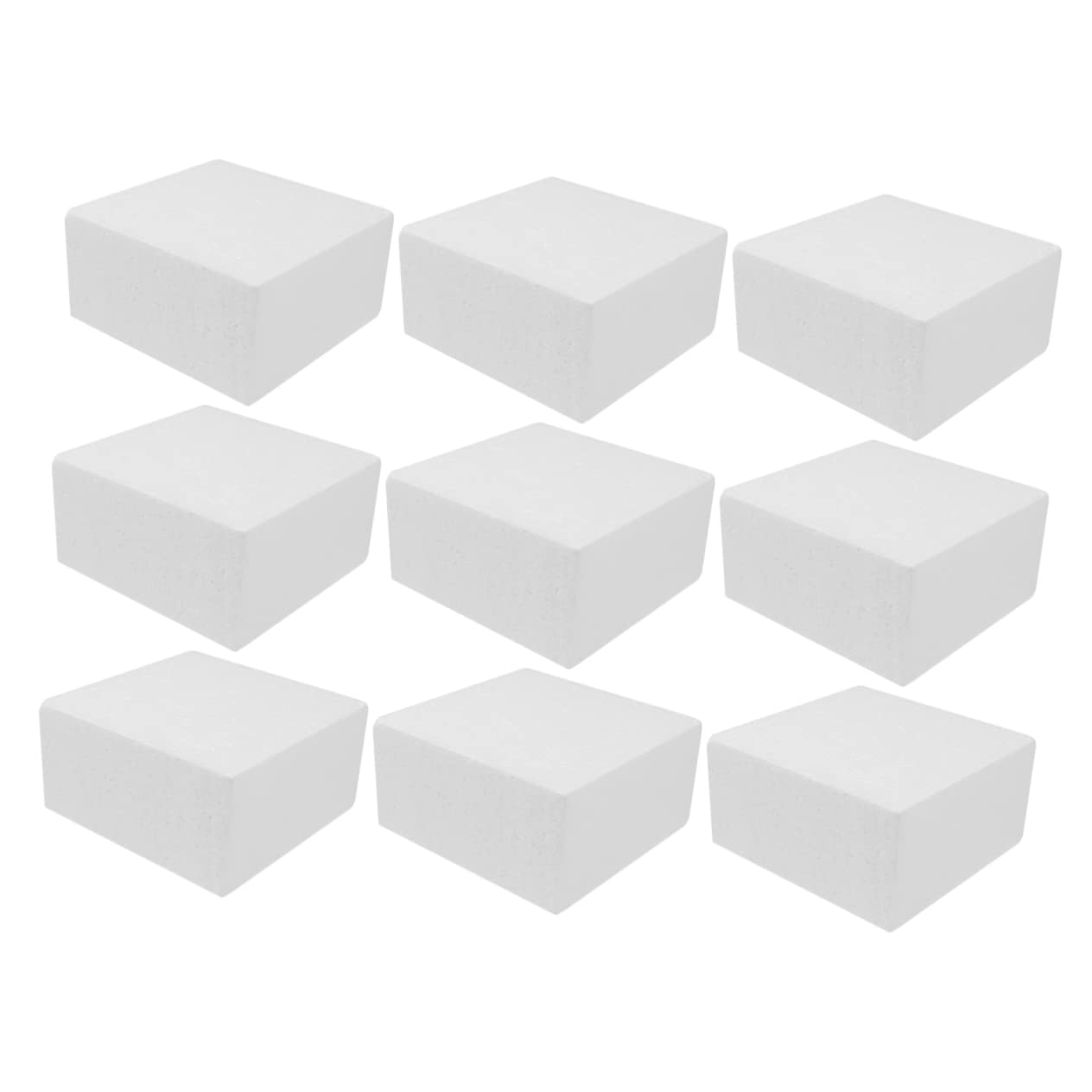 Veemoon 24pièces Moule Fondant Carré DIY Briques pour Création Gâteaux Surfaces Vierges Poncées Peintes Base Centre Table avec Piques Fleurs
