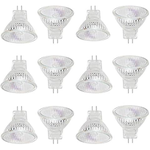 EKSAVE MR11 Halogen Bulbs 12V 20W GU4 Bi-Pin Base Spotlight Dimmable Warm White 2800K,12Pcs Cover