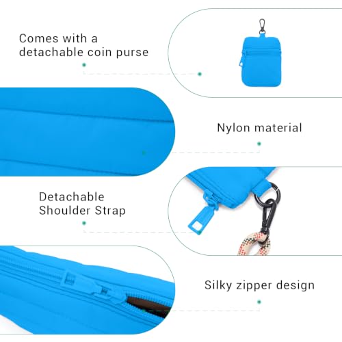 Image of ACUARIO Crossbody Bags for Women - Puffy Tote Bag Purse for Work, Travel, Shoulder Handbag with Small Wallet