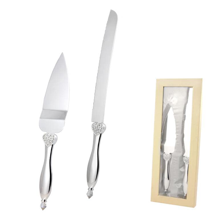 DRW Set couteau et pelle à gâteau, couteau 32 cm