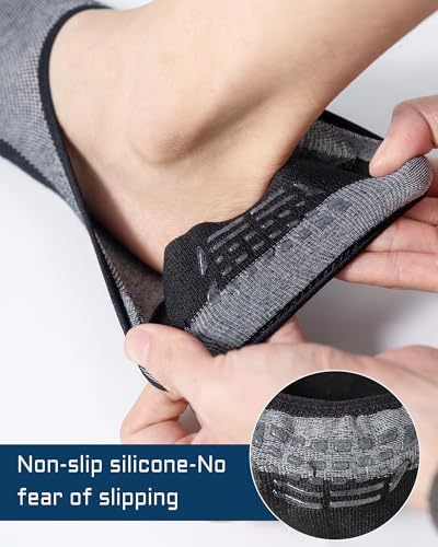 Men's Low Cut No Show Socks 3 Pack, Cotton Non Slip Ankle Short Casual Socks with Anti-Skid Grips2