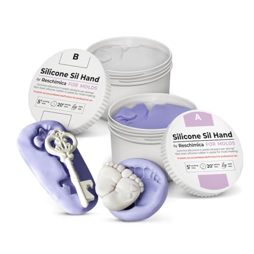 Silicona para moldes 1:1 SIL HAND, pasta moldeable no tóxica, ideal para moldes dentales, podología, manualidades, cera y resina (1 kg)