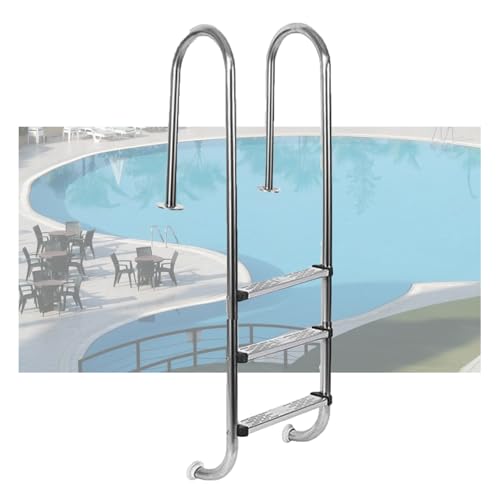 Escalera para piscina acero inoxidable 3 peldaños miniatura 1