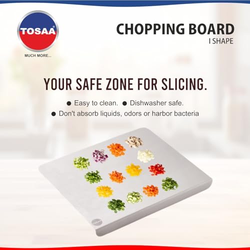 Image of Tosaa (DP101B) Stainless Steel Chopping Board Vegetable,Fruit Cutting, Kneeding, Cake Prep, Heavy Duty Chopping-Board - 1.5MM