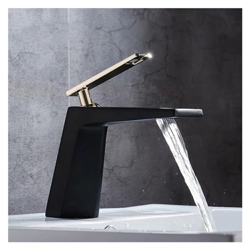 Grifo cascada monomando de diseño bicolor para renovar el lavabo familiar