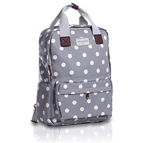 Florence Happy Laptop Backpack Water Resistant Bag 13 12 Inch Computer Business Fashion Backpacks for Women College School Student Gift,Casual Hiking Daypack (Taupe spot) Cover