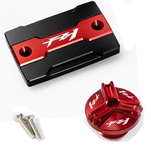 Tapa de líquido de frenos delantero para FZ1 FZ-1 2006-2015 con protección de motor en rojo
