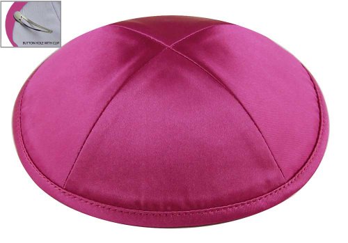 Image of Zion Judaica Deluxe Satin Kippah Yarmulkes for Kids Teens & Adults Skullcaps 6.25 inch Multi-Color Options 4 Panel Design