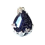 Damen Engel Tränen Wassertropfen Halbedelsteine Anhänger -Blauer Sandstein Zuverlässig Attractive