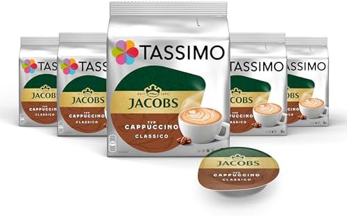 Tassimo Kapseln Jacobs Cappuccino Classico, Mittlere Röstung, 5 x 8 Pads, 40 Kaffeekapseln