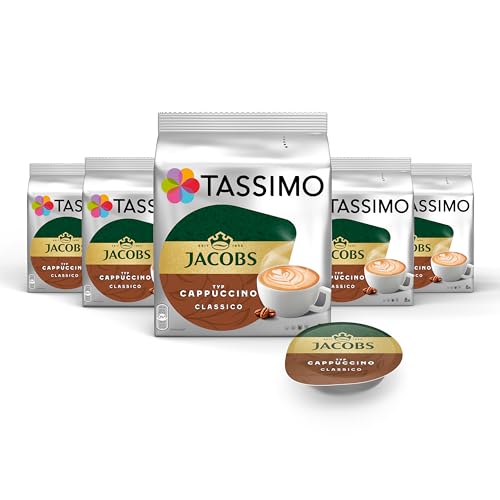 Tassimo Kapseln Jacobs Cappuccino Classico, 5 x 8 Pads, 40 Kaffeekapseln Tassimo Kapseln Jacobs Cappuccino Classico, 5 x 8 Pads, 40 Kaffeekapseln