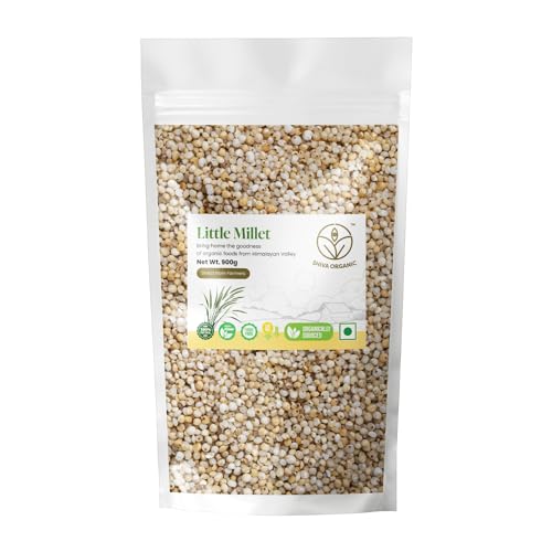 Shiva Organic Unpolished Little Millet (सामा, कुटकी) -900 g | High Protein, Gluten Free | Low Calories, Low GI | Sourced organically