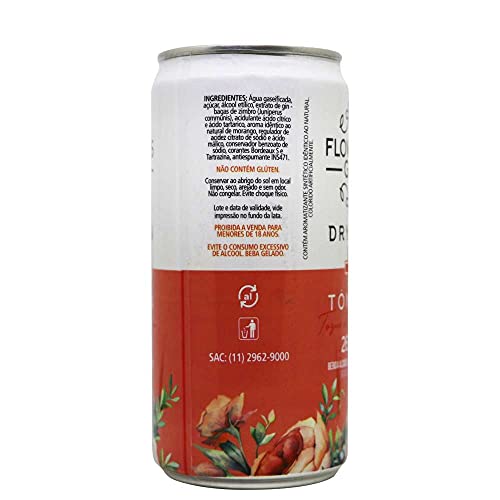 Gin Tônica Flowers Flowers Sabor MORANGO 269Ml